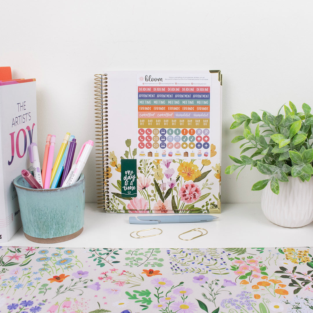 2026 Vision Planner, 7.5" x 9", Beige Bouquet