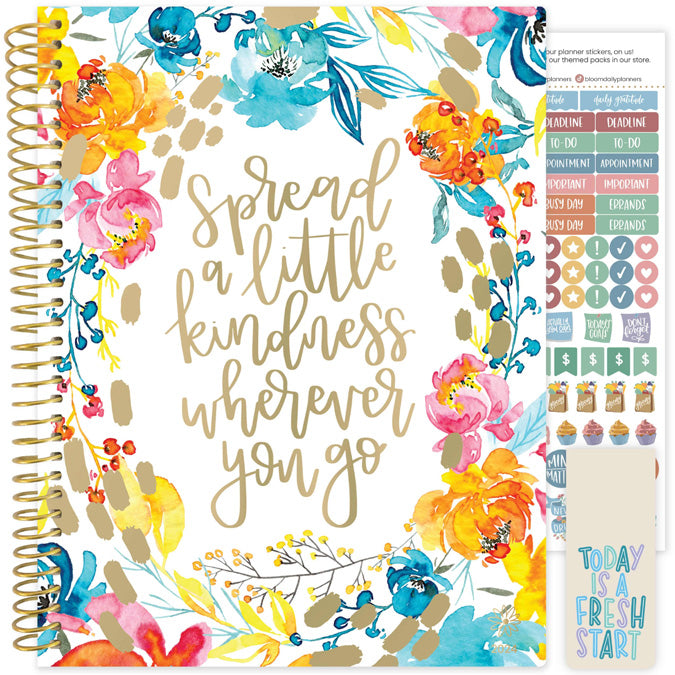2024 Soft Cover Planner, 8.5 x 11, Spread Kindness – bloom daily planners