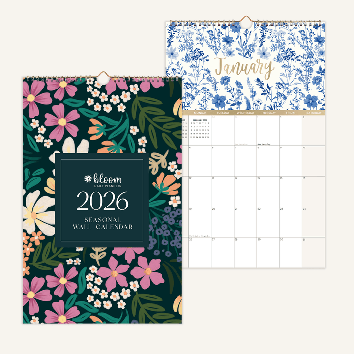 2026 Hanging Calendar, 11" x 17", Seasonal