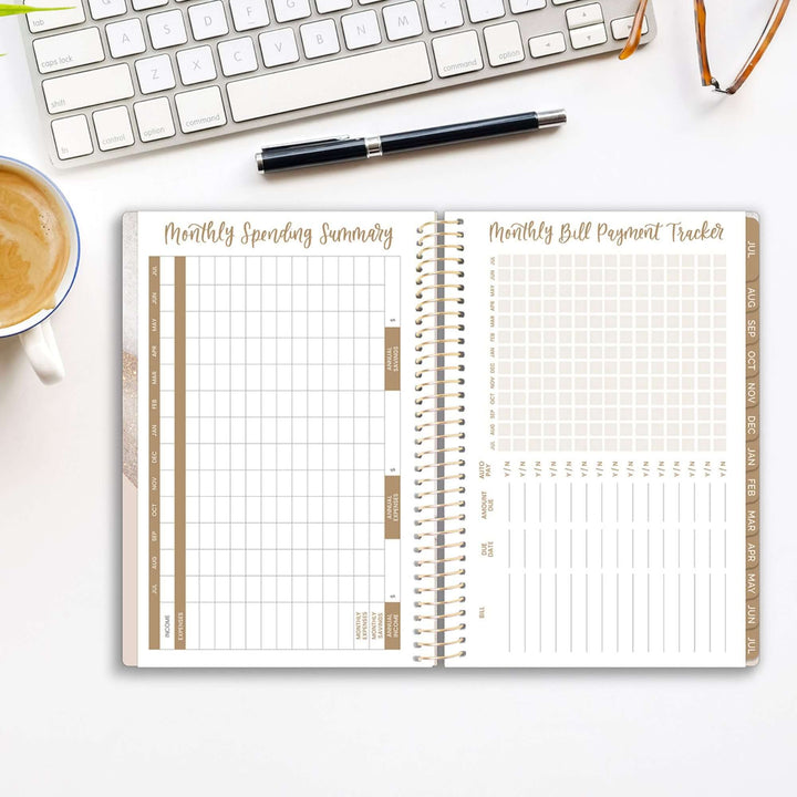 2025-26 Soft Cover Planner, 5.5" x 8.25", Brushed Beige