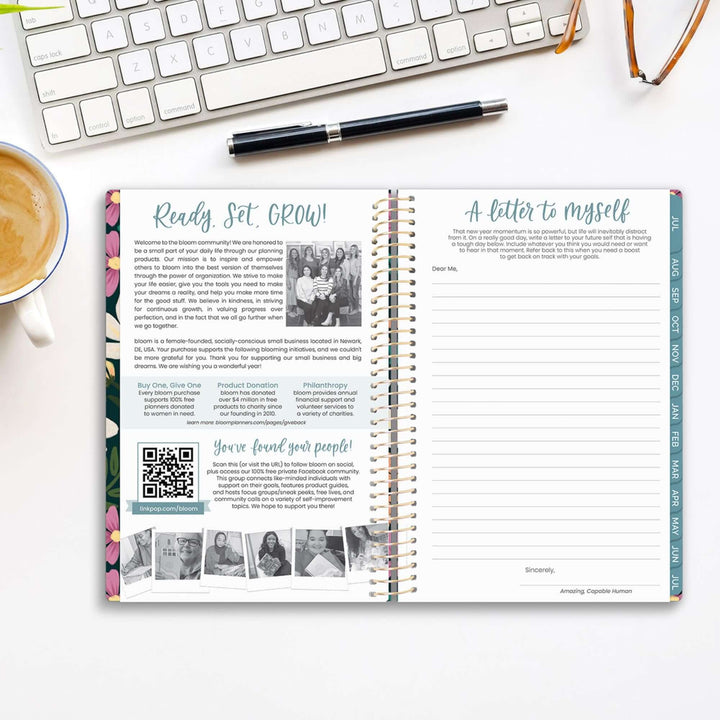 2025-26 Soft Cover Planner, 5.5" x 8.25", Blooming Wildly