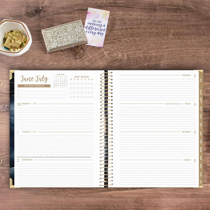 2025-26 Hard Cover Planner, 8.5" x 11", Midnight Sky