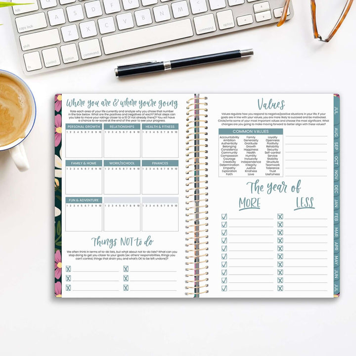 2025-26 Soft Cover Planner, 5.5" x 8.25", Blooming Wildly