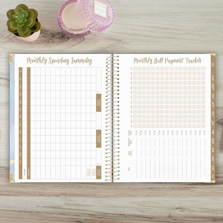 2025-26 Hard Cover Planner, 8.5" x 11", Iridescent Opal