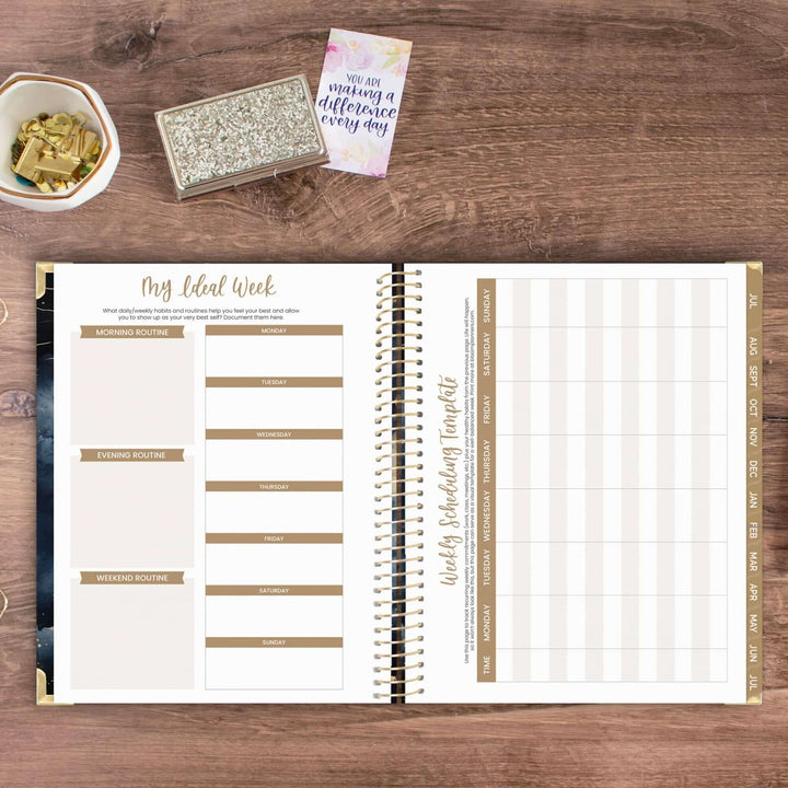 2025-26 Hard Cover Planner, 8.5" x 11", Midnight Sky