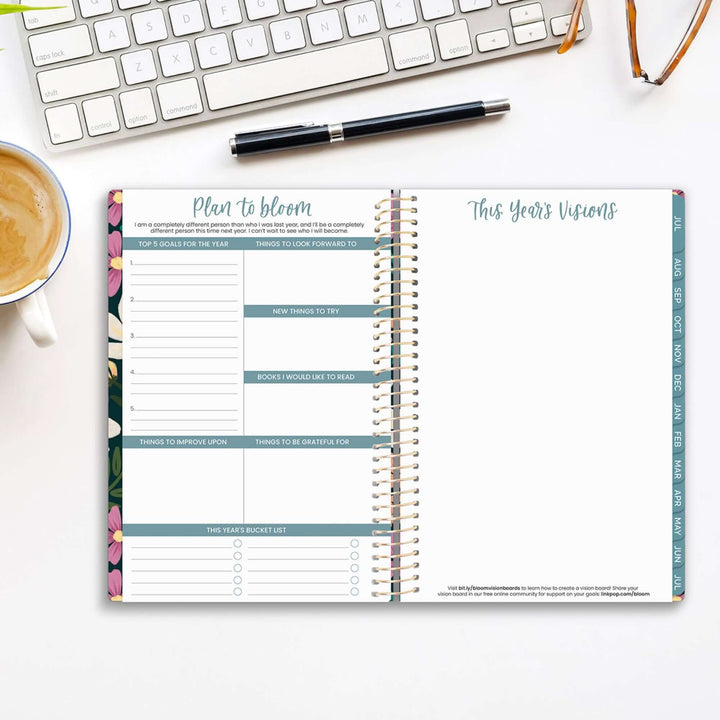 2025-26 Soft Cover Planner, 5.5" x 8.25", Blooming Wildly