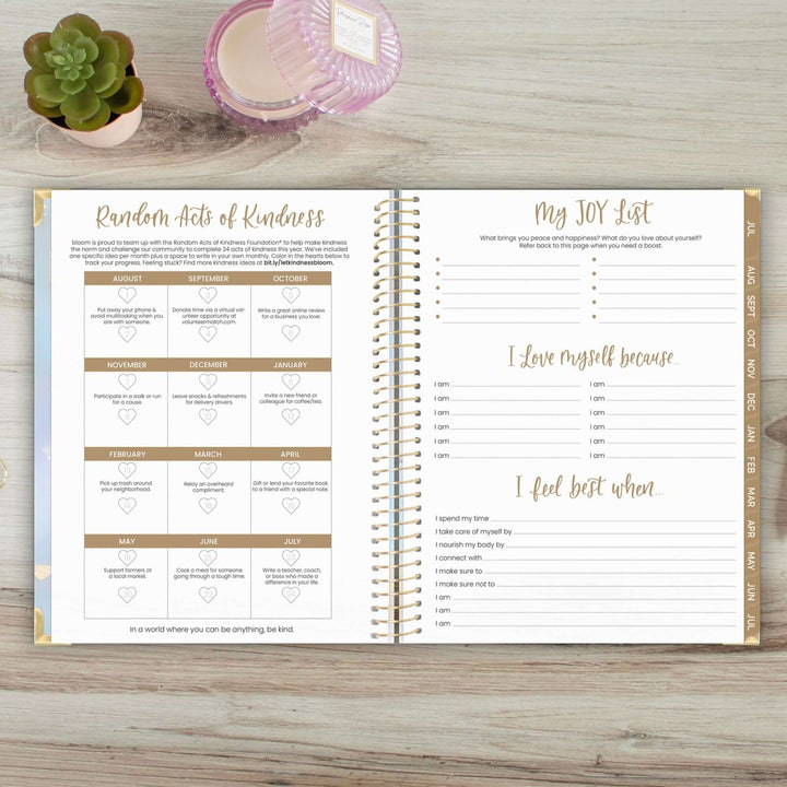 2025-26 Hard Cover Planner, 8.5" x 11", Iridescent Opal