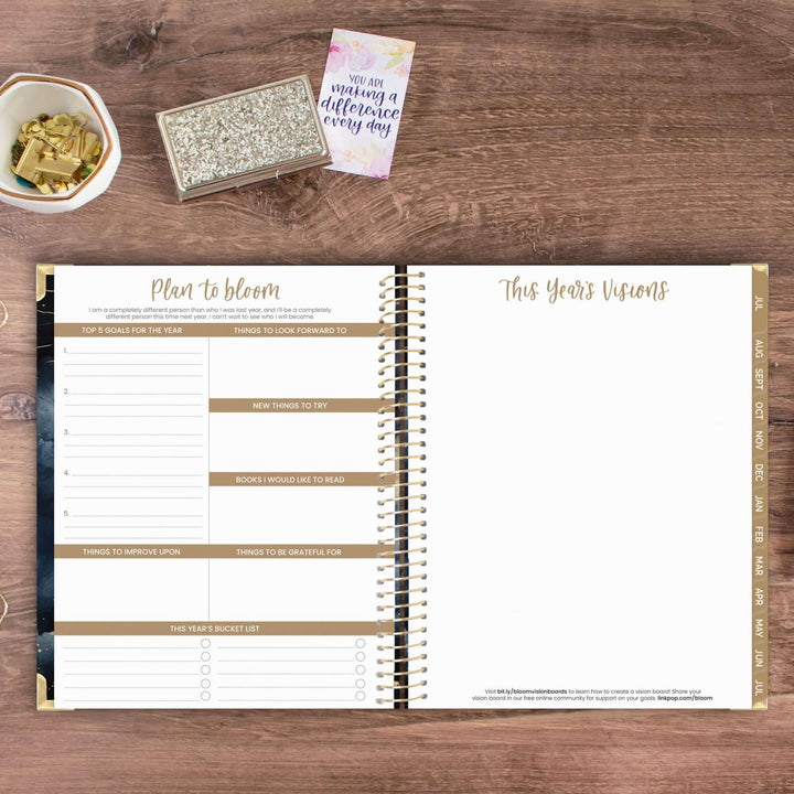 2025-26 Hard Cover Planner, 8.5" x 11", Midnight Sky