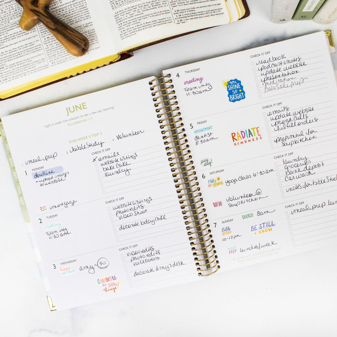 2026 bloom x Cleerely Stated Planner, 7.5" x 9", Year of Miracles