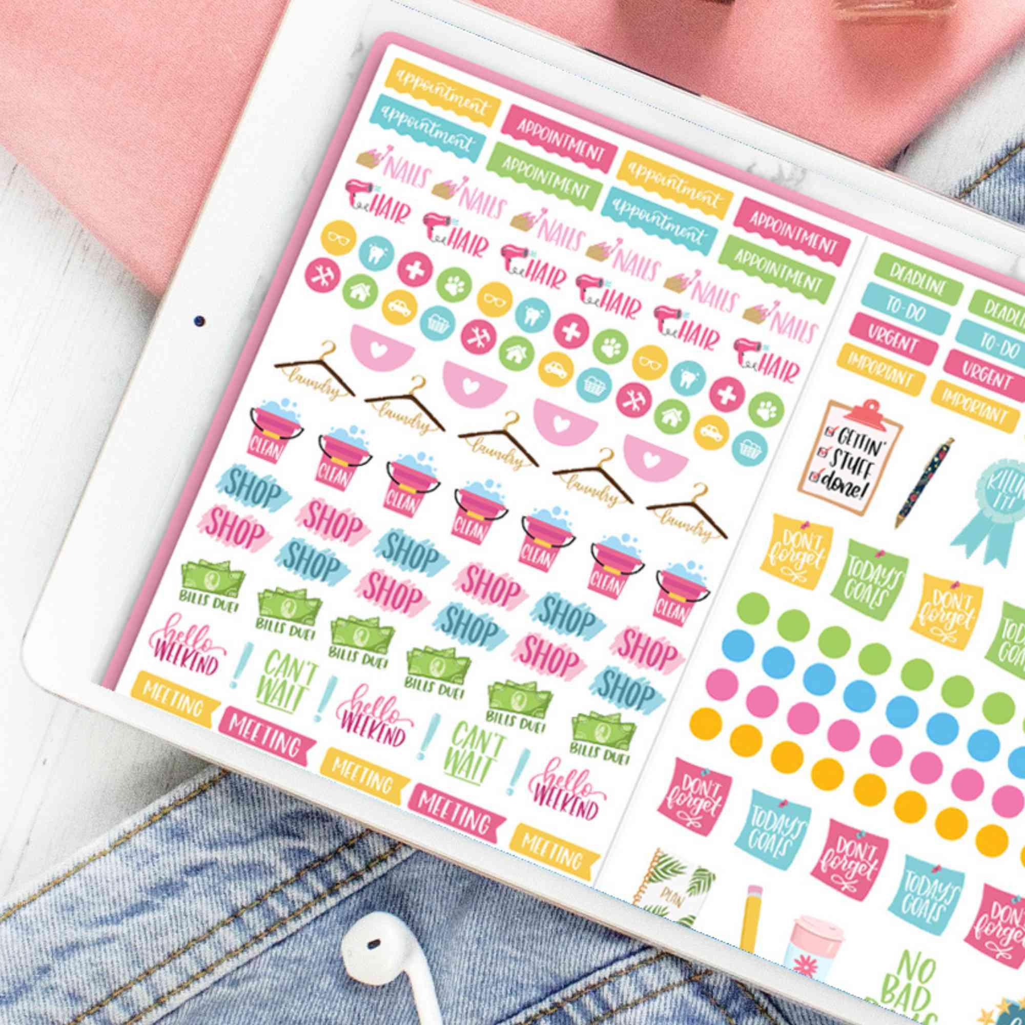 Digital Value Sticker Pack for Digital Planning in GoodNotes – bloom ...