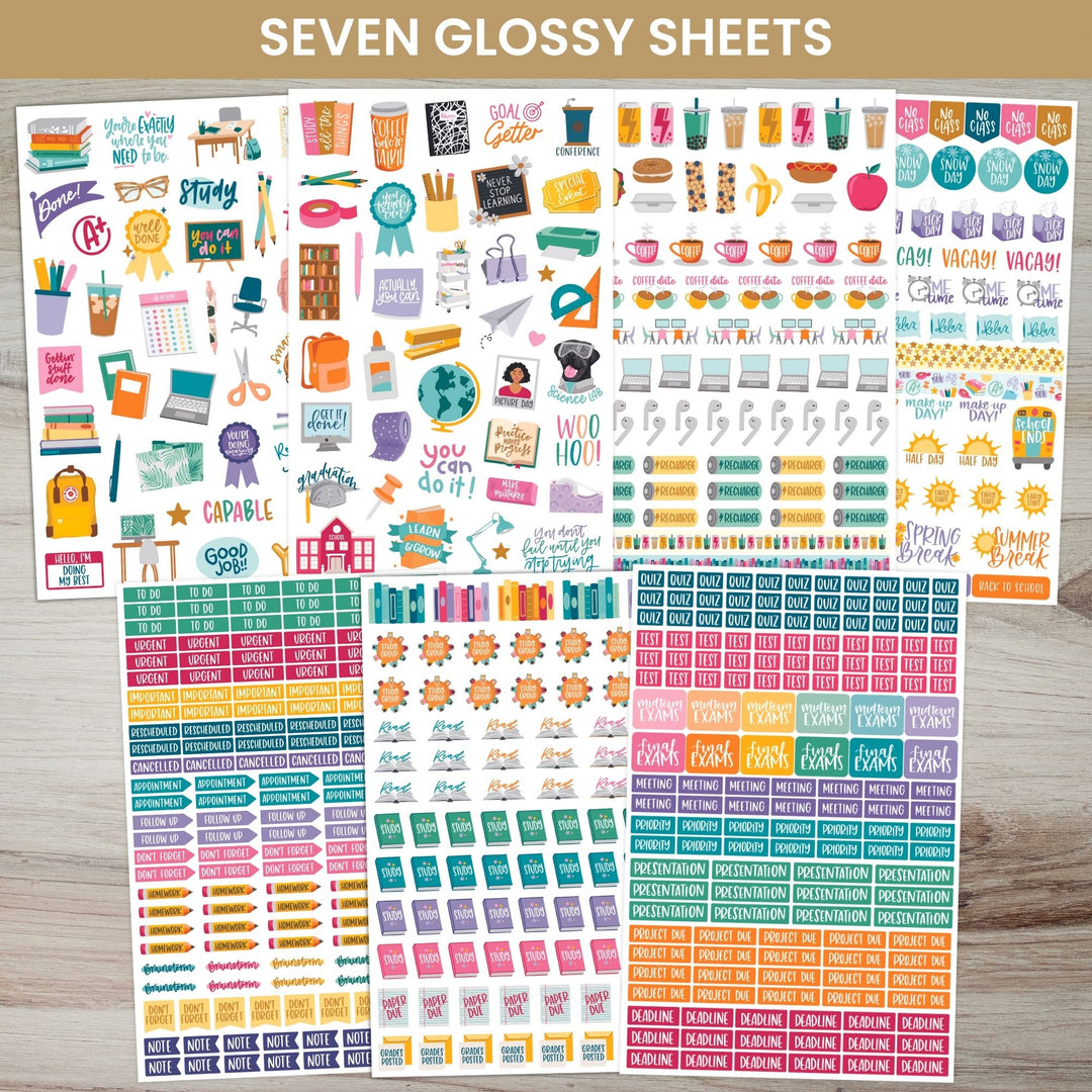 Planner Stickers, Student Pack