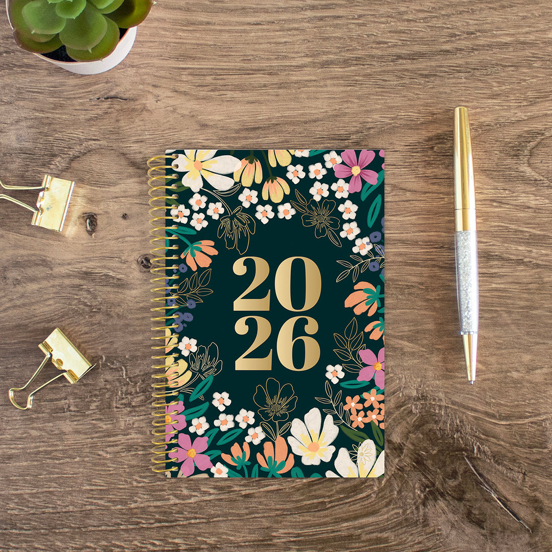 2026 Soft Cover Planner, 4" x 6", Blooming Wildly