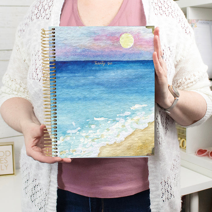 2026 Hard Cover Planner, 8.5" x 11", Coastal Calm