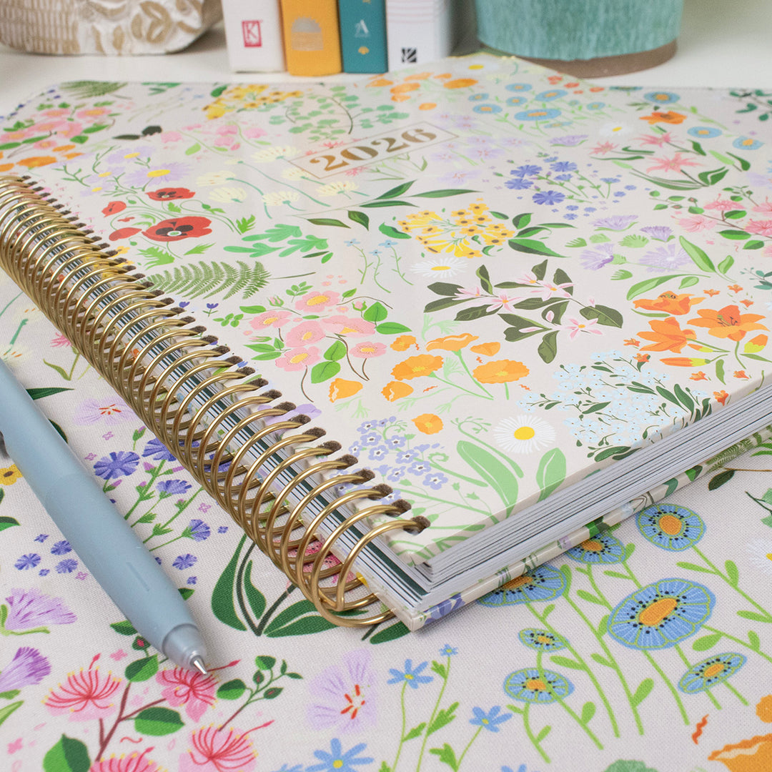 2026 Vision Planner, 7.5" x 9", Garden Party, Beige