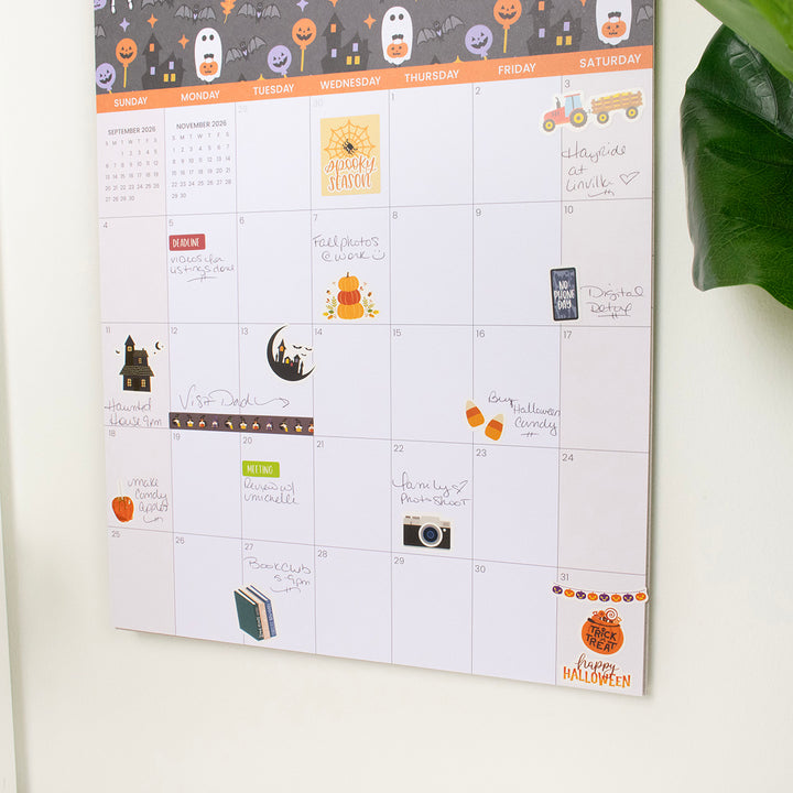 2026 Hanging Calendar, 11" x 17", Holiday Icons