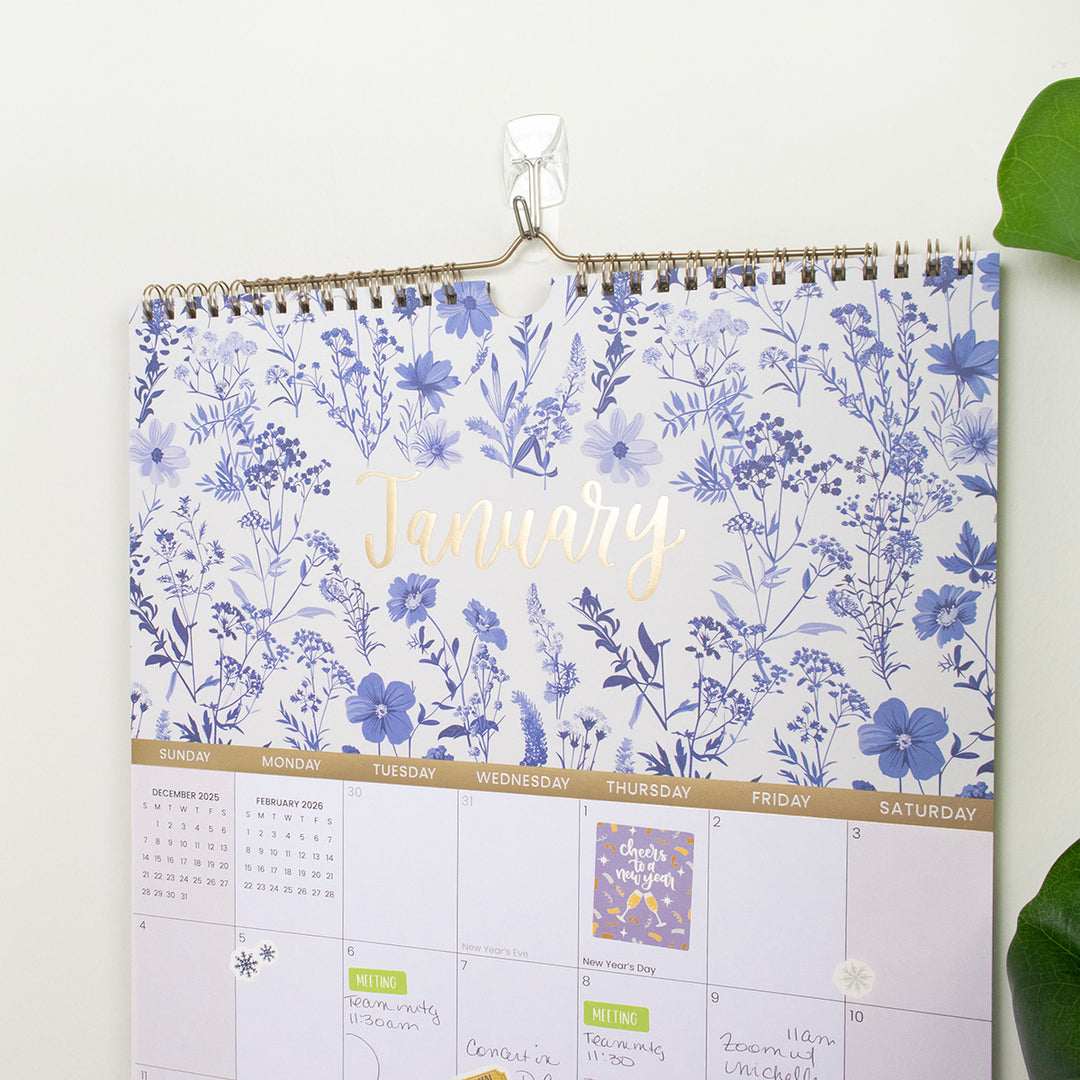 2026 Hanging Calendar, 11" x 17", Seasonal