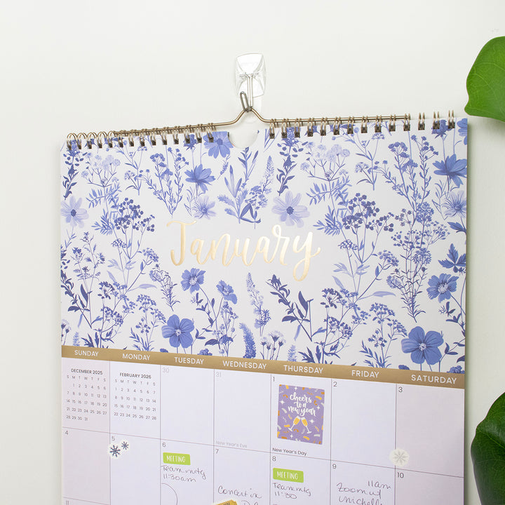 2026 Hanging Calendar, 11" x 17", Seasonal