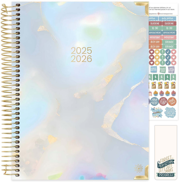 2025-26 Hard Cover Planner, 8.5" x 11", Iridescent Opal