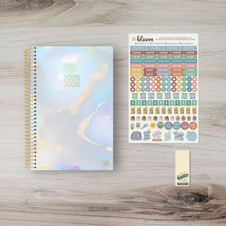 2025-26 Soft Cover Planner, 5.5" x 8.25", Iridescent Opal