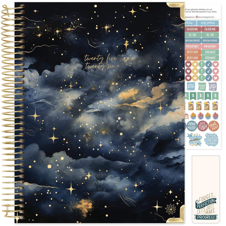 2025-26 Hard Cover Planner, 8.5" x 11", Midnight Sky