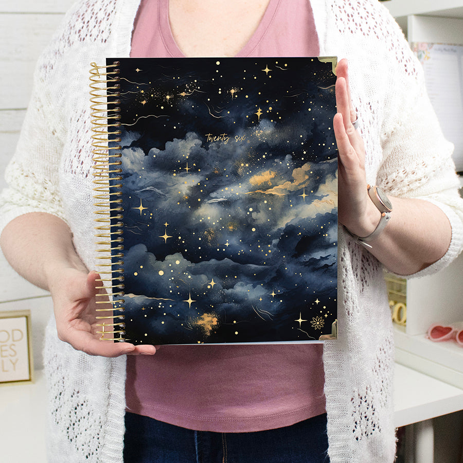 2026 Hard Cover Planner, 8.5" x 11", Midnight Sky