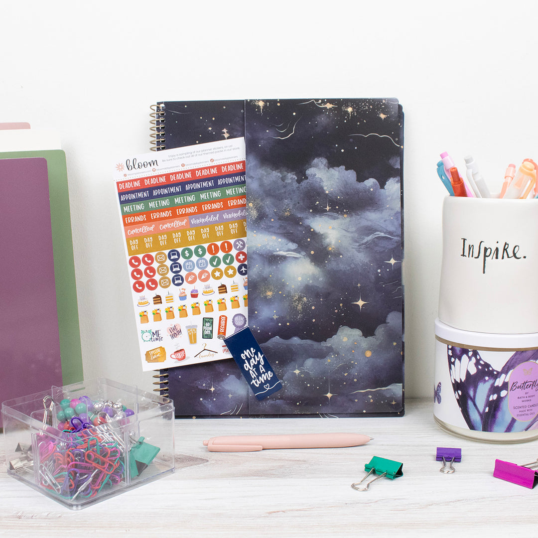 2026 Soft Cover Planner, 8.5" x 11", Midnight Sky