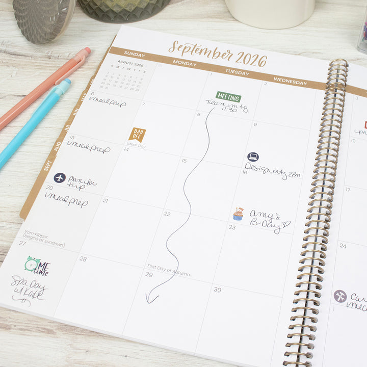 2026 Soft Cover Planner, 8.5" x 11", Moments of Grace