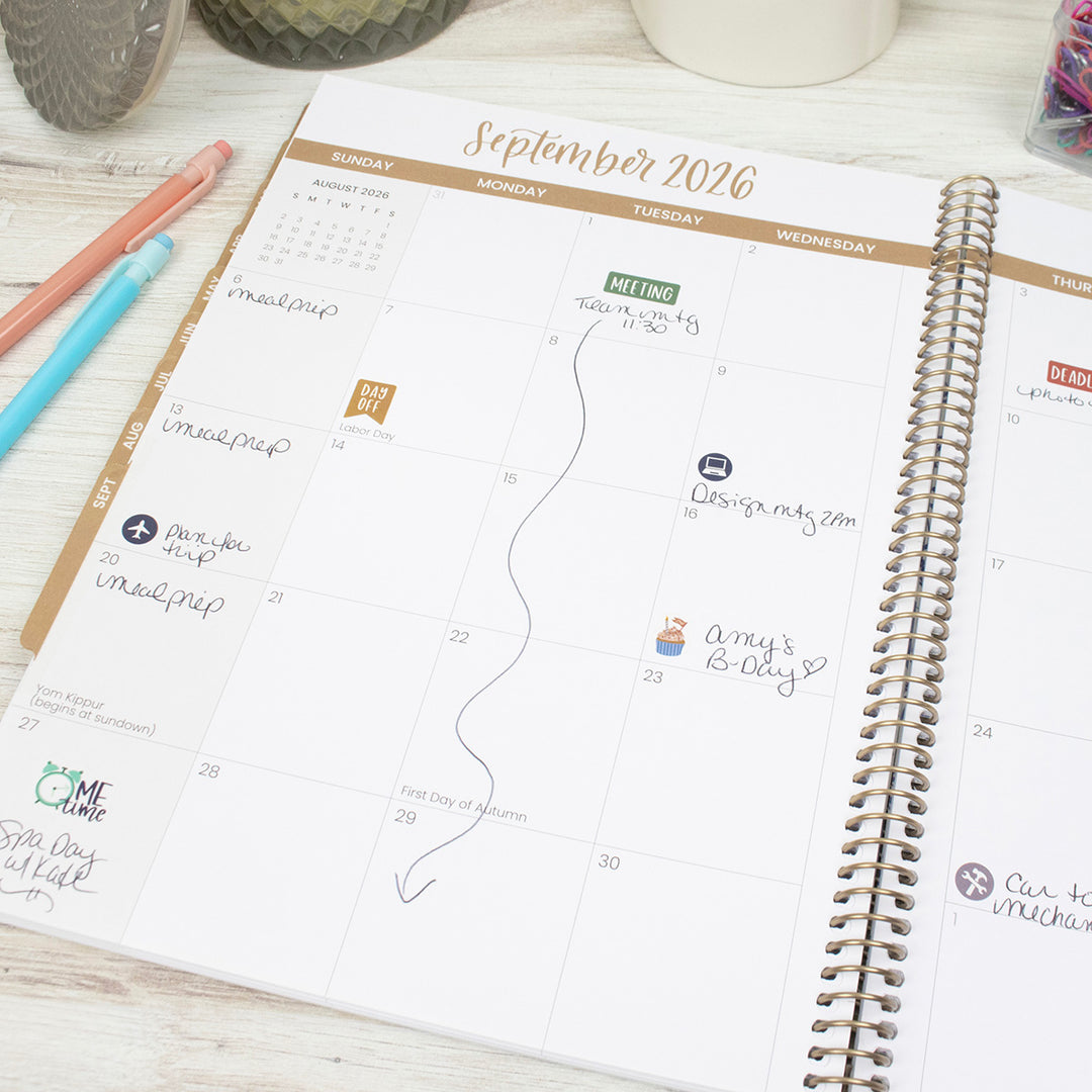 2026 Soft Cover Planner, 8.5" x 11", Ocean Oasis