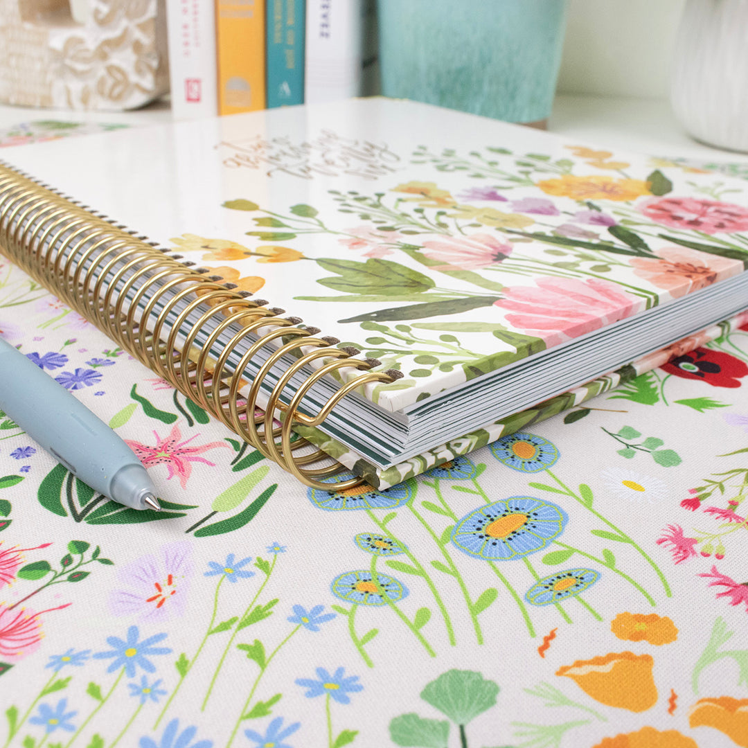 2026 Vision Planner, 7.5" x 9", Beige Bouquet