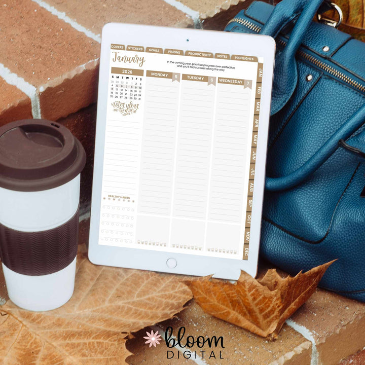 Digital Planner, Dated 2026 Vision Planner