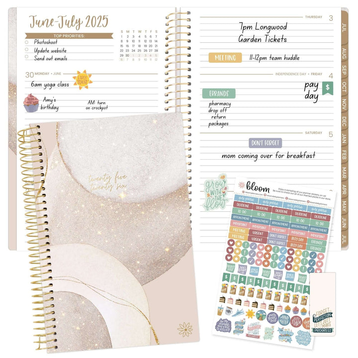 2025-26 Soft Cover Planner, 5.5" x 8.25", Brushed Beige