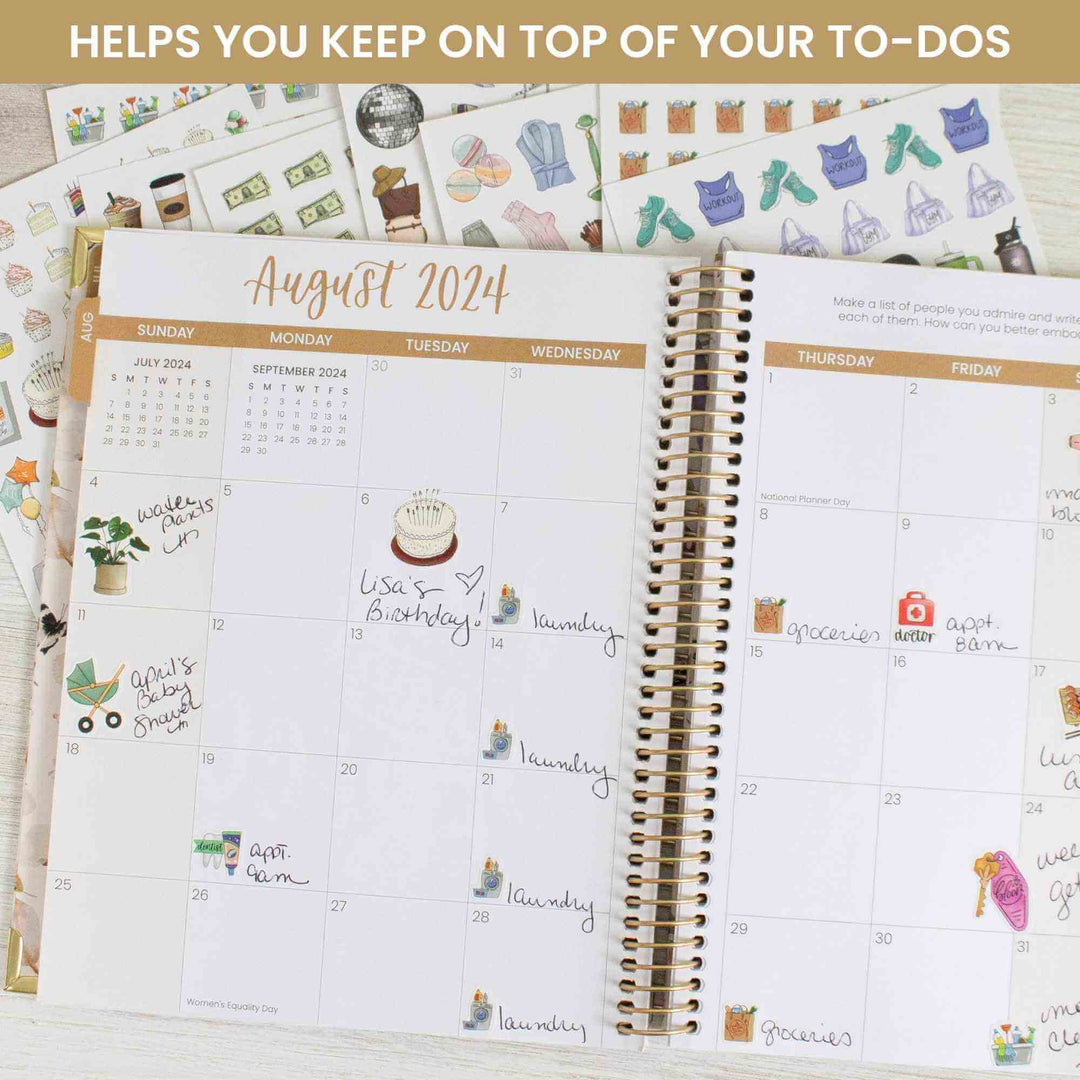 Planner Stickers, Hand-Drawn Everyday Essentials Pack