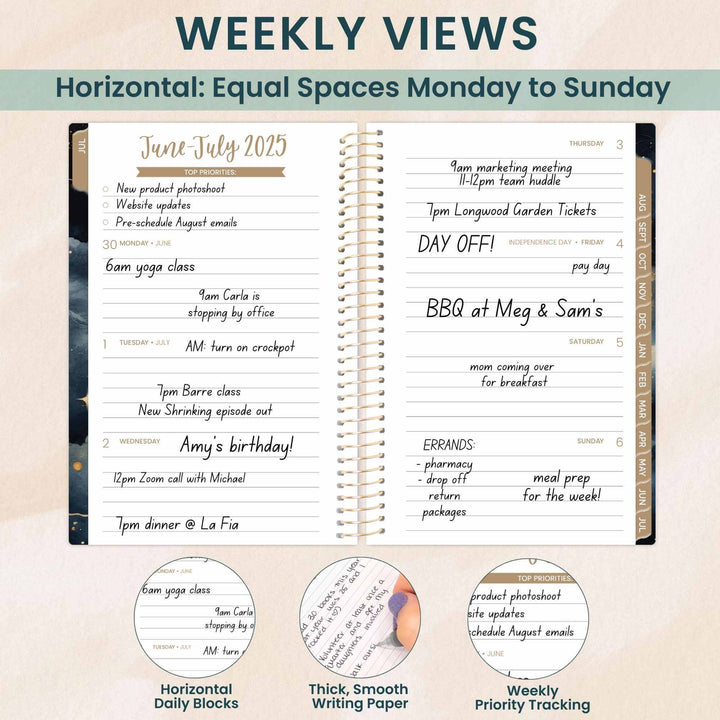 2025-26 Soft Cover Planner, 4" x 6", Midnight Sky