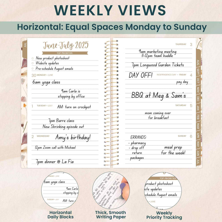 2025-26 Soft Cover Planner, 4" x 6", Butterfly Garden