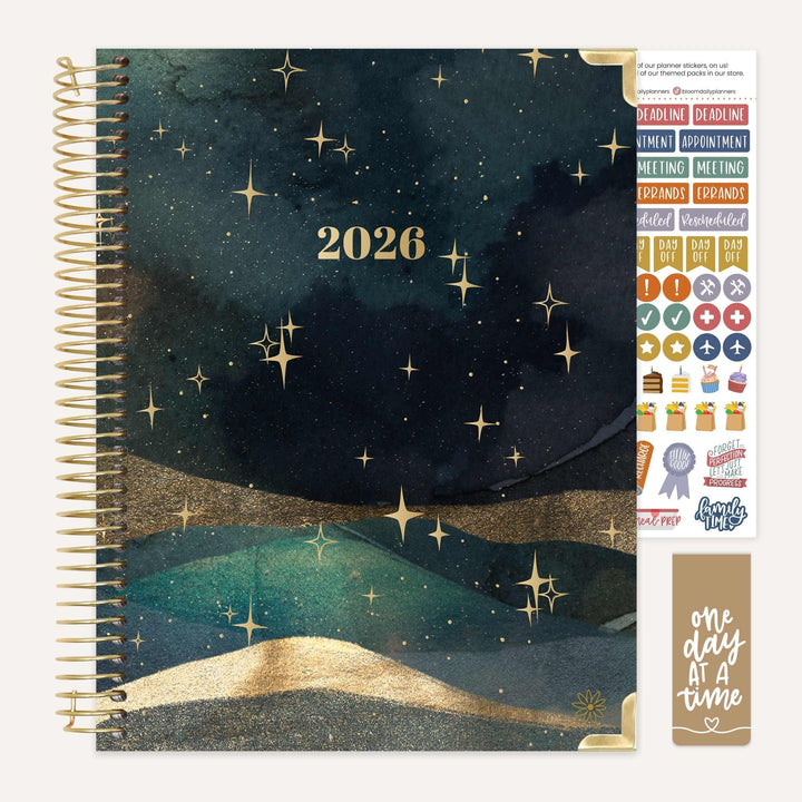 2026 Hard Cover Planner, 8.5" x 11", Celestial Skies