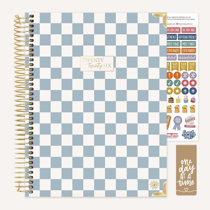 2026 Hard Cover Planner, 8.5" x 11", Checkered