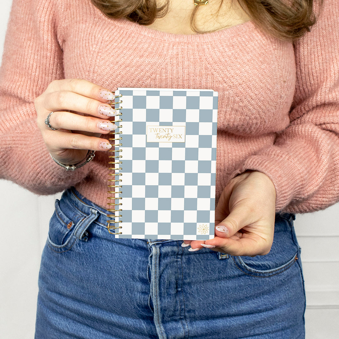 2026 Soft Cover Planner, 4" x 6", Checkered