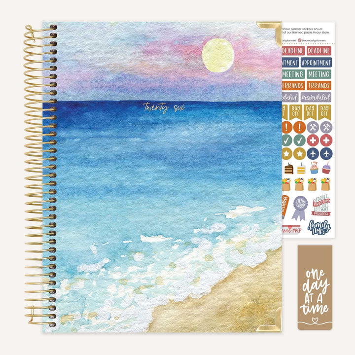 2026 Hard Cover Planner, 8.5" x 11", Coastal Calm