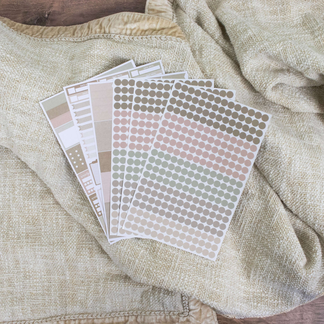 Planner Stickers, Color Coding Pack, Aesthetic Boho