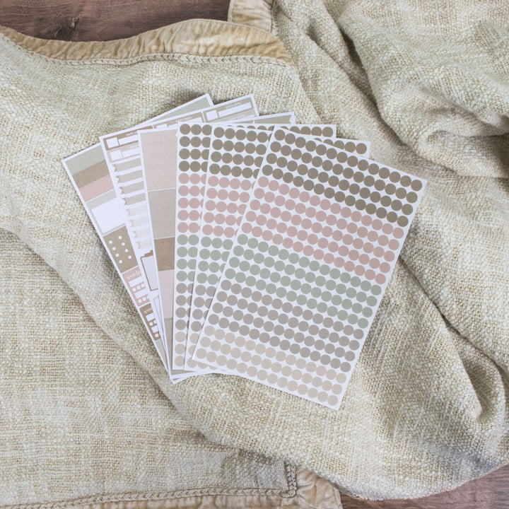 Planner Stickers, Color Coding Pack, Aesthetic Boho