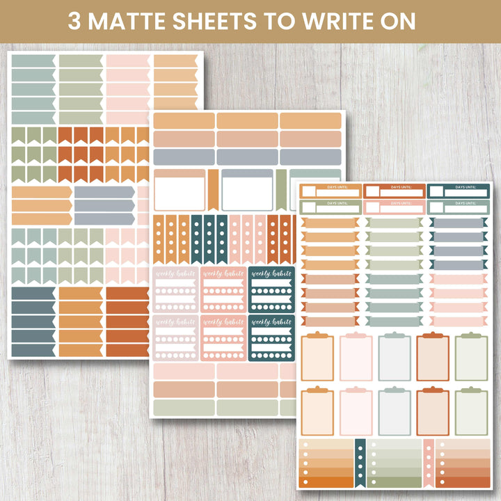Planner Stickers, Color Coding Pack, Sweater Weather