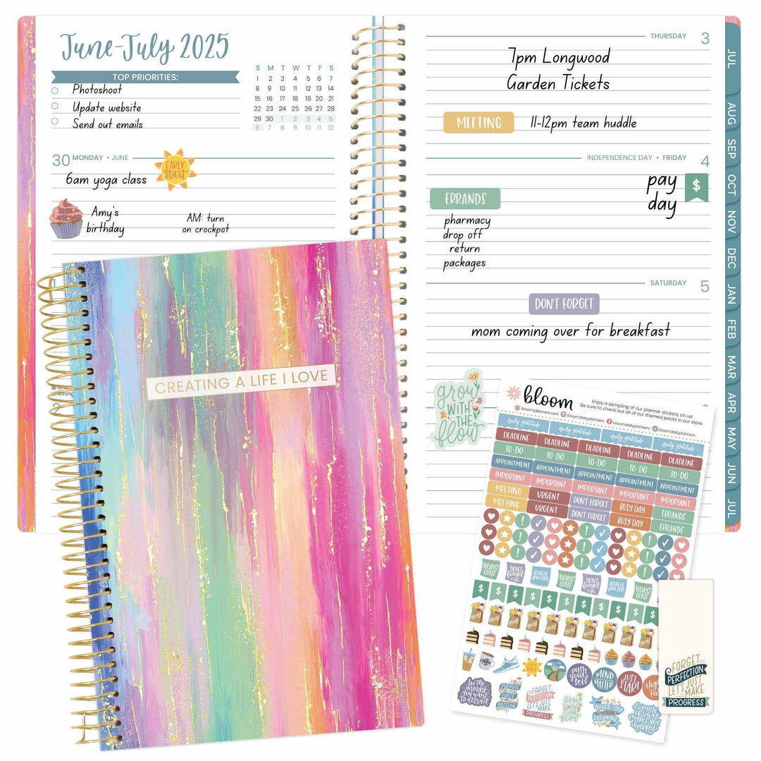 2025-26 Soft Cover Planner, 5.5" x 8.25", Creating A Life I Love