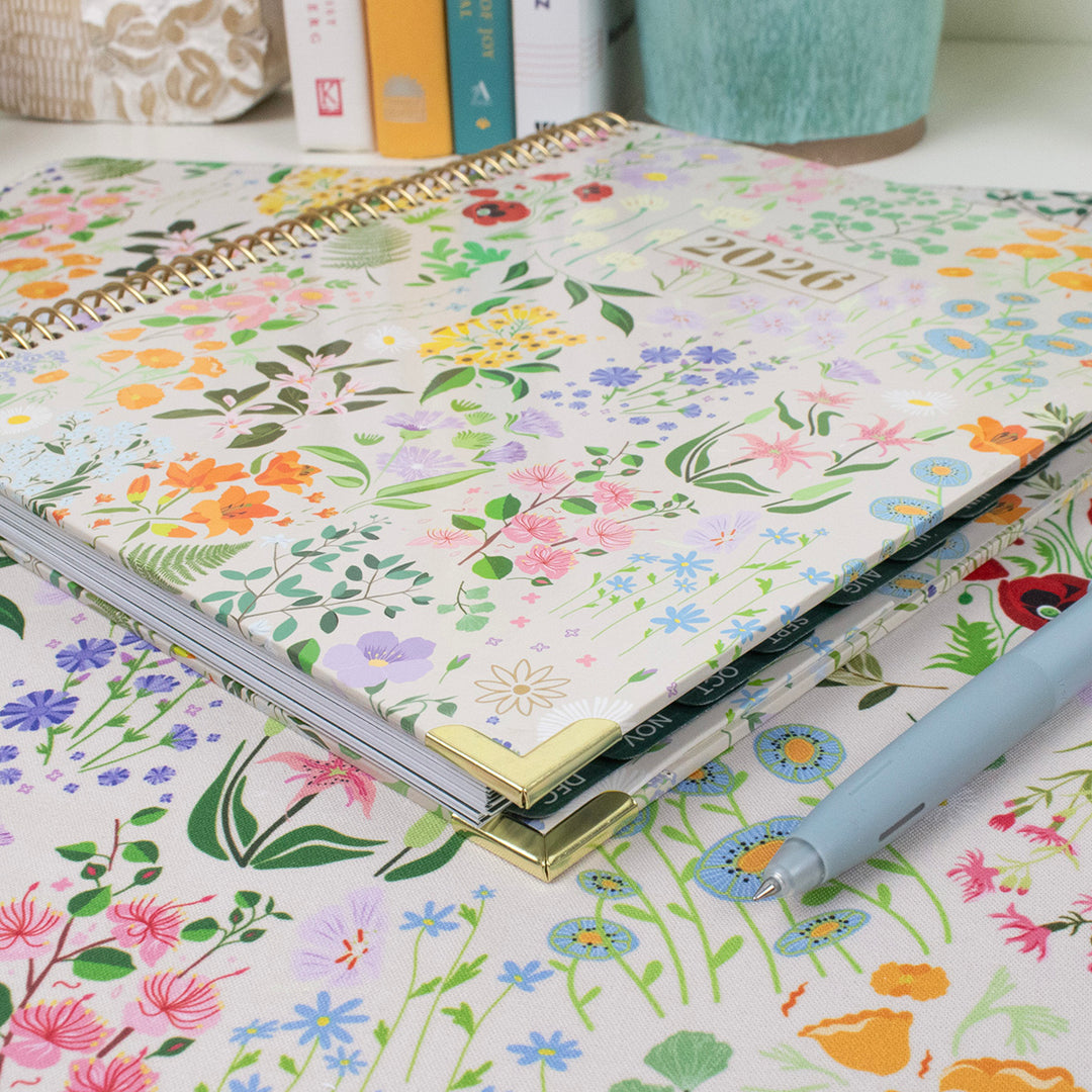 2026 Vision Planner, 7.5" x 9", Garden Party, Beige