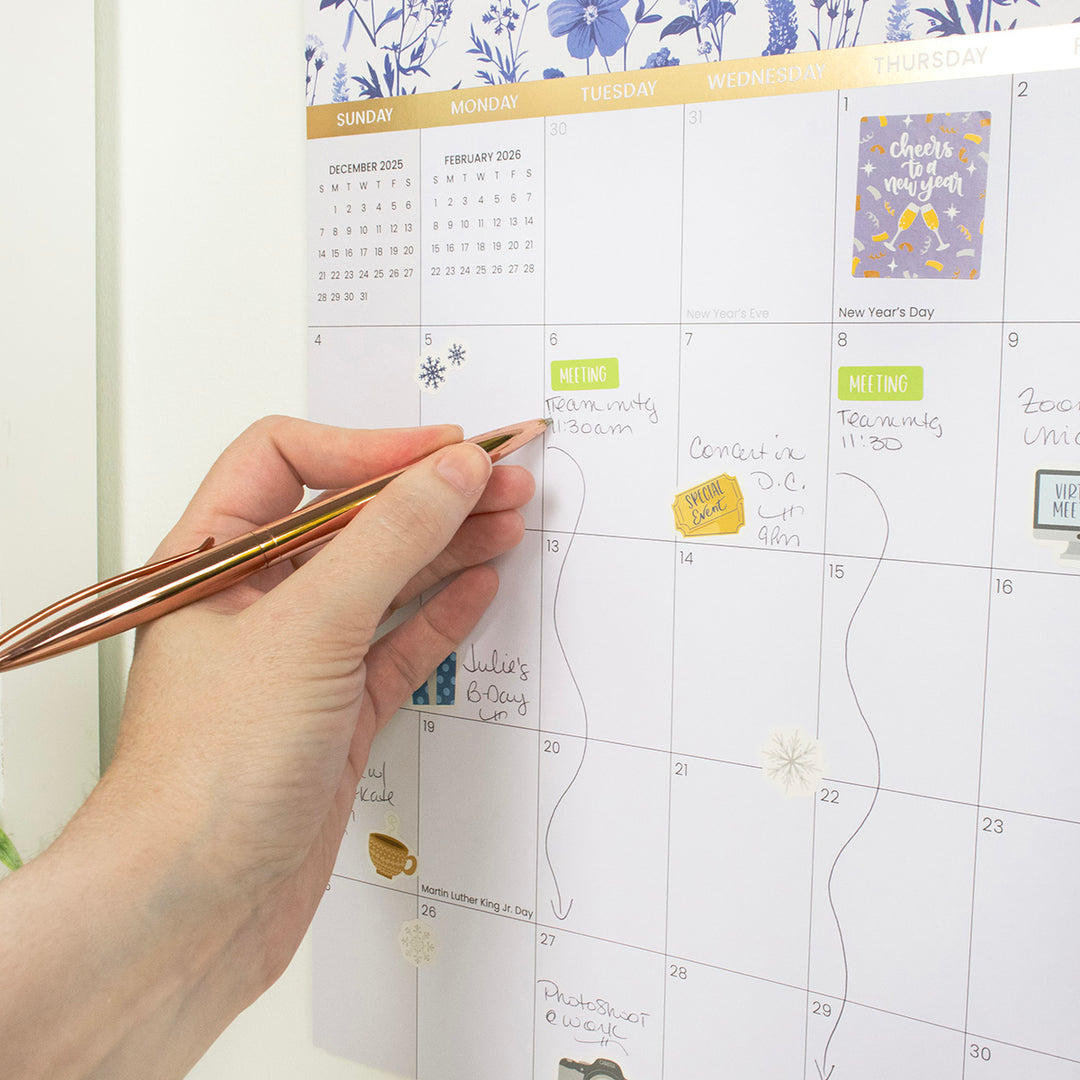 2026 Hanging Calendar, 11" x 17", Seasonal