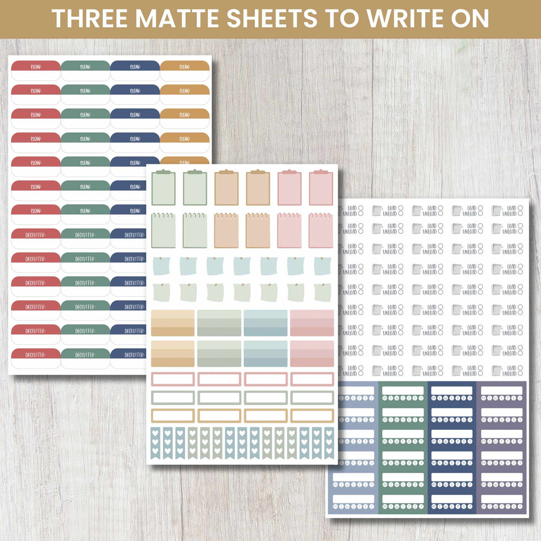 Planner Stickers, Household Chore Pack