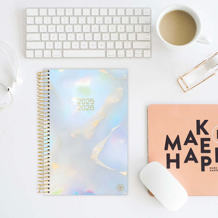 2025-26 Soft Cover Planner, 5.5" x 8.25", Iridescent Opal