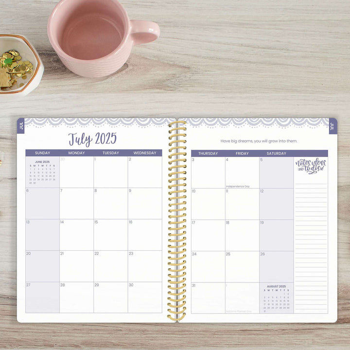 2025-26 Soft Cover Daisy Student Planner, 7" x 9", Let Your Light Shine