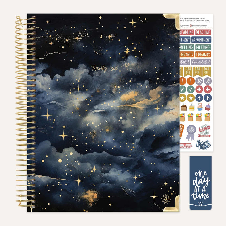 2026 Hard Cover Planner, 8.5" x 11", Midnight Sky