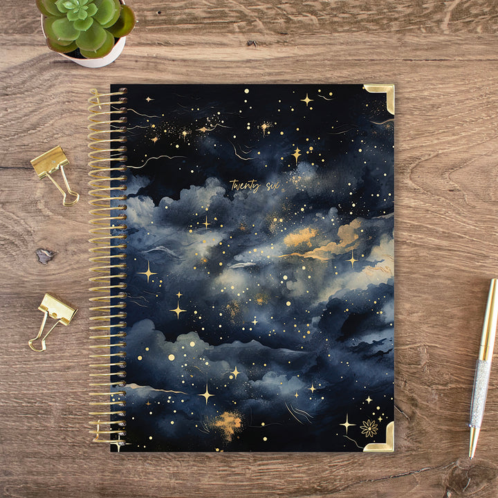 2026 Hard Cover Planner, 8.5" x 11", Midnight Sky