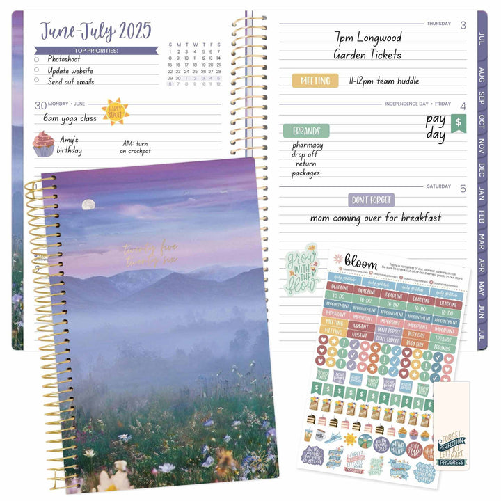 2025-26 Soft Cover Planner, 5.5" x 8.25", Mystical Mountains